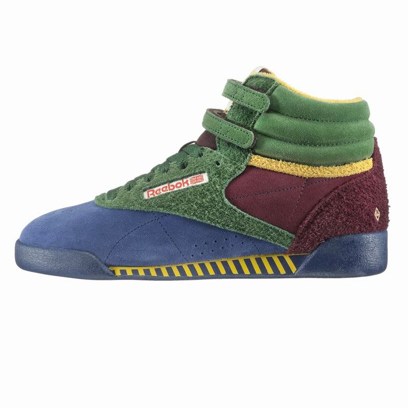 Tenisi Reebok Freestyle Hi Tao Fete Albastri/Visinii/Verzi Romania JV8844CG